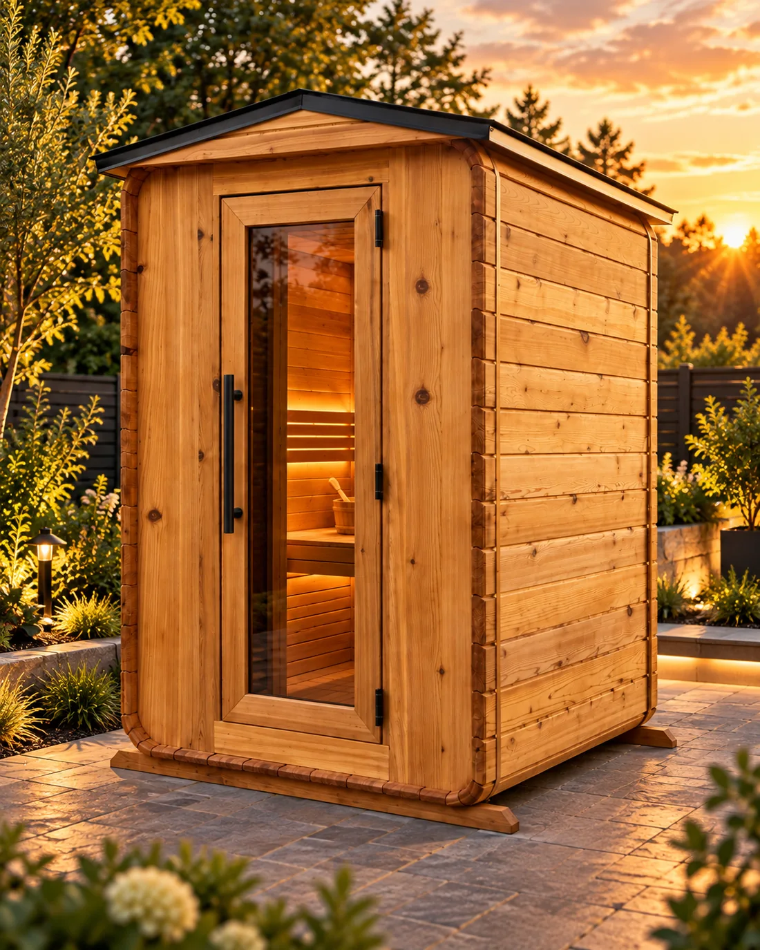 Ember Pod four-person design inspiration photographed in warm garden light