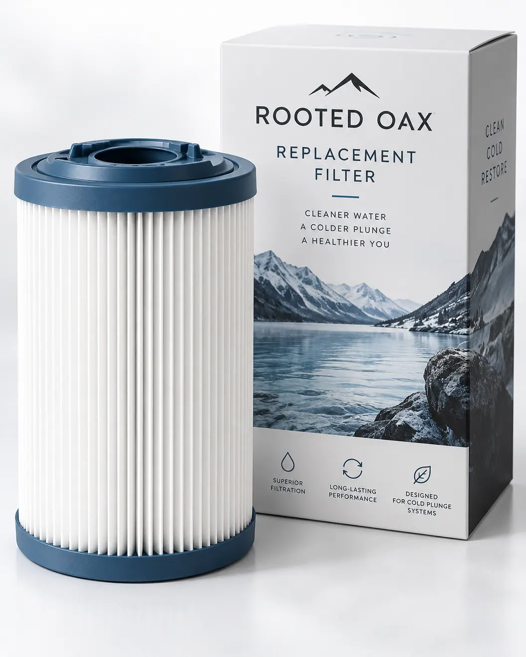 Rooted Oax compatible replacement filter and packaging